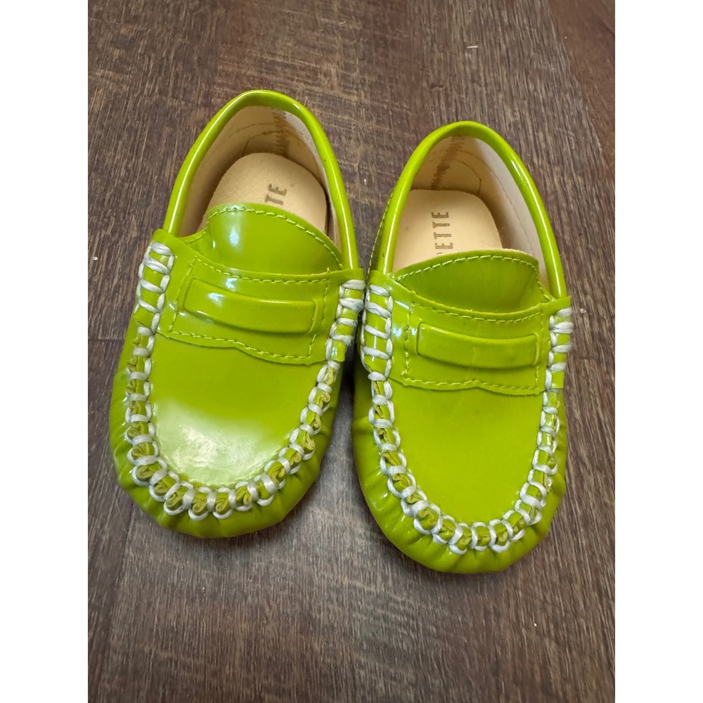 Trumpette Baby Toddler Loafers Size 3 Unisex Green Moccasin Driving Shoes